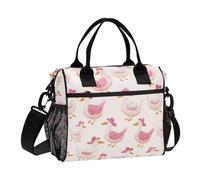 Kcldeci Sac à déjeuner isotherme pour enfants, filles, garçons, oies, cowgirls, chapeau, enfants, étudiants, sacs bento pour l'école, le pique-nique, taille M