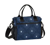 Kcldeci Sac à déjeuner isotherme pour filles et garçons, araignée blanche et toile d'araignée et toile pour enfants, étudiants, petits sacs bento pour l'école, le pique-nique, taille S