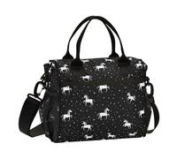 Kcldeci Sac à déjeuner isotherme pour filles et garçons, licornes blanches, étoiles, petits sacs bento pour l'école, le pique-nique, taille S