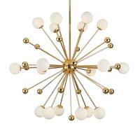 KCO Lighting Lustre moderne Globes Spoutnik, 18 Lumières Suspendues en Forme de Boule de Verre, Lustre en étoile du Milieu du Siècle pour îlot de Cuisine, Salon (18 lumières)