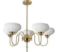 KCO Lighting Lustre Moderne Salon Mid Century Gold Plafonnier Salle à Manger Vintage Verre Dépoli Boule Lustre pour Différents Plafonds
