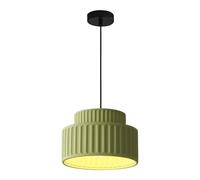 KCO Suspension Résine Verte Ø23cm, Hauteur Réglable 150cm E27, Cuisine | Pour îlot central table à manger, abat-jour résine texturée 3kg stable, câble réglable 150cm