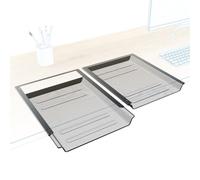 KD Essentials - 2x Tiroir de Bureau, Rangez des Documents A4 et des Fournitures de Bureau, Tiroir de Rangement en Dessous de la Table comme Organisateur - Set de 2, Métal, noir