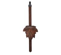 KD89 Balancier en Bois pour pendules à Coucou - Motif Feuille de Vigne, différentes Couleurs proposées - Fabrication Artisanale de la fôret Noire (Foncé)