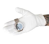 KD89 Gants en microfibre Blanc - Heli - Pour l'horlogerie, bijouterie, manipulation des bijoux et montres, pour collectionneur, professionel ou amateur (XL)
