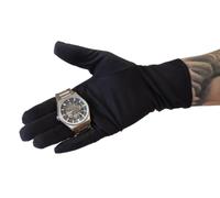 KD89 Gants en Microfibre Noir - Heli - pour l'horlogerie, Bijouterie, Manipulation des Bijoux et Montres, pour collectionneur, professionel ou Amateur (XL)