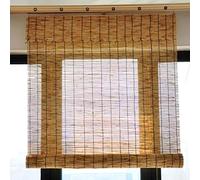 KDDEON Rideau de Roseau Naturel de Bureau de Fenêtre de Baie,Rideau de Paille de Filtrant La Lumière,Stores À Enroulement en Bambou D'intimité de Cloison,pour Jardin,Balcon (80x150cm/32x59in)