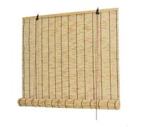 KDDFN Store Enrouleur Bambou,Rideaux en Roseau,Rideau de Paille,Store Anti-Regard,Rétro-Décoratifs,Facile à Installer,Personnalisable,pour Intérieur/Extérieur (130 * 150cm/51 * 59in)