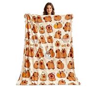 KDFSSIPE Couverture Capybara, Couverture en Flanelle Ultra-Douce, Couverture Douillette pour Décorer Le Canapé, La Chambre à Coucher Et Le Divan (100 × 160 Cm)