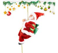 kdkskss Père Noël Musical Grimpant Décoration De Fêtes À Piles | Décoration De Porte Pour Fêtes Pour Collectionneurs Hôtes De Fête Maison Hôtel Bureau Réunion Familiale Entrée Salon Mur