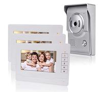 KDL Video Intercom Système d'interphone vidéo Intelligent Téléphone de Porte vidéo Sonnette 7 Pouces, Caméra IR extérieure étanche avec Moniteur pour la Maison (3 Moniteur)