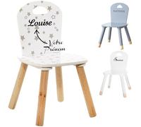 KDO MAGIC Chaise personnalisée Enfant avec prénom Étoile | Idée cadeau | Graver | Personnaliser | Bébé | Cadeau naissance | Fille | Garçon | Noël