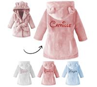 KDO MAGIC Peignoir bébé personnalisé avec un prénom | Idée cadeau | Robe de chambre personnalisable | Personnaliser | Broder | Bébé | Cadeau naissance | Fille | Garçon | Noël