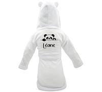 KDO MAGIC Peignoir de chambre personnalisée pour bébé couleur blanc | Idée cadeau naissance | Peignoir doux | Garçon | Fille | Personnaliser | Anniversaire