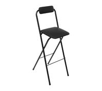 KDTEND Chaises de bar pliantes avec dossier et repose-pieds, tabouret de bar portable pour extérieur, tabouret de comptoir jusqu'à 125 kg, hauteur d'assise 70 cm, chaises de jardin pour balcon, jardin