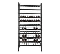 KDTEND Étagère à vin en métal, 80 × 30 × 170 cm, montage mural | 11 rangées d'étagères pour bouteilles de vin, rangement moderne pour cuisine, maison, restaurant et bar