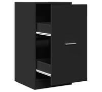 KDVXBCQJH Armoire à pharmacie noire - 40 x 41 x 77,5 cm - En bois | Commode compacte avec tiroir et tiroirs pour salon, cuisine et couloir. Stable - Charge maximale : 50 kg.
