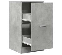 KDVXBCQJH Armoire d'apothicaire gris béton 40 x 41 x 77,5 cm | Armoire coulissante compacte avec 2 tiroirs pour cuisine et bureau, matériau en bois robuste avec aspect béton moderne.