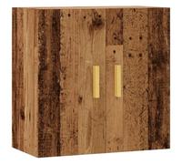 KDVXBCQJH Armoire murale aspect bois vieilli 60 x 31 x 60 cm Armoire | Armoire flottante peu encombrante avec deux compartiments et portes pour salon et chambre à coucher, montage mural flexible.