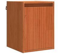 KDVXBCQJH Armoire murale en pin massif marron ciré 30 x 30 x 40 cm | Armoire suspendue compacte en pin pour chambre à coucher et bureau à domicile, économise l'espace au sol et crée un ordre