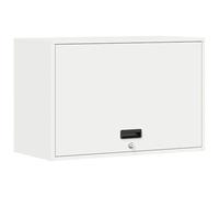 KDVXBCQJH Armoire murale Garage 40 x 80 x 53 cm verrouillable en acier | Armoire suspendue peu encombrante en acier revêtu par pulvérisation avec vérin à gaz et serrure pour atelier ou salon.