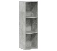 KDVXBCQJH Bibliothèque TV - 36 x 30 x 114 cm - Gris béton | Meuble polyvalent avec 3 compartiments pour le salon et le bureau, utilisable debout ou couché comme meuble bas.