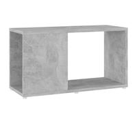 KDVXBCQJH Meuble TV bas en bois gris béton 60 x 24 x 32 cm | Buffet compact avec compartiments ouverts pour le salon et la chambre à coucher, polyvalent comme bibliothèque élégante.