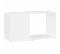 KDVXBCQJH Meuble TV blanc 60 x 24 x 32 cm Meuble bas pour salon | Meuble phono compact avec compartiments ouverts pour salon et chambre à coucher, polyvalent comme bibliothèque.