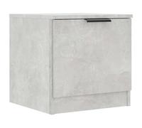 KDVXBCQJH Table de chevet gris béton 40 x 39 x 40 cm Armoire d'appoint avec | Armoire pour chambre à coucher avec charnière de porte interchangeable et surface de rangement facile d'entretien pour un