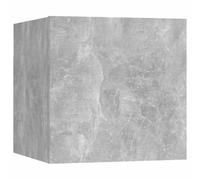 KDVXBCQJH Table de chevet suspendue, gris béton, 30,5 x 30 x 30 cm | Design flottant pour chambre à coucher : montage mural peu encombrant avec porte avant flexible à gauche ou à droite.