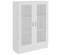 KDVXBCQJH Vitrine blanche 82,5 x 30,5 x 115 cm Étagère sur pied avec portes | Bibliothèque compacte en bois et verre pour salon ou couloir. Offre beaucoup d'espace de rangement pour les livres et les