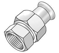 KE Kelit C-Stahl, raccord à sertir, 22x3/4", CP466, manchon de presse, filetage intérieur, profil M, galvanisé, paquet de 2 pièces.