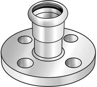 KE Kelit NP486 STEELFIX, bride de transition à sertir en acier inoxydable, PN10/16, 42-DN40, 4 trous, 1 pièce.