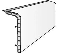 KE, profil de plinthe pour tuyaux de chauffage, diamètre 22 mm, 90 x 40 mm, en polystyrène, blanc RAL9010, barre de 4 mètres, 1 pièce.