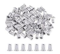 Keadic Aluminium Écrou de Rivet Tête plate fileté Insert Nutsert Assortiment kit - M3 M4 M5 M6 M8 M10 (métrique) M4