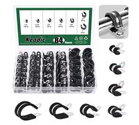 Keadic Assortiment de 84 colliers de serrage en acier inoxydable 304 avec boîte, 7 tailles 6,35 mm, 5/16", 3/8", 1/2", 5/8", 3/4", 1"