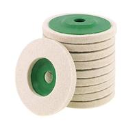 Keadic Lot de 10 disques ronds en feutre de laine de 100 mm pour métal, aluminium, acier inoxydable chromé