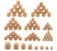Keadic Lot de 120 bouchons coniques en bois de 8 tailles pour bouteille de vin et bière