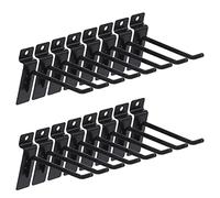 Keadic Lot de 20 crochets robustes de 10,2 cm pour étagère murale à lattes - Crochet de suspension pour panneau perforé - Pour garage, magasin, vente au détail et organisation (noir)