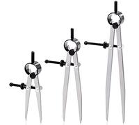 Keadic Lot de 3 compas professionnels en métal de 10.2 cm, 15.2 cm, 20.3 cm, réglable en acier verrouillable, boussole pour le travail du cuir, le travail du métal, le dessin de géométrie