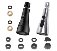 Keboyoe 2 Pièces 360° Pivotant Aérateurs de Robinet avec 3 Modes Douchette | Pour Éviers de Cuisine Salle de Bain lavabo,Mousseur Robinet Economie Eau Adaptateur,Economiseur D'eau Embout Robinet Cuisine