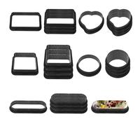 Keboyoe 20pcs Cercle a Tarte Perforé en Plastique pour Dessert,Gâteaux | Moules à Gâteaux Ronds Ovales Carré Rectangulaire Coeur,Anneau à Tarte de Pâtisserie de Pâtisserie,Perforées Moule Tartelette