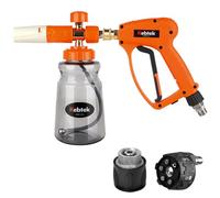 Kebtek Pistolet Nettoyeur Haute Pression 5200 PSI avec 1L Canon à Mousse pour Lavage Voiture Auto, avec 6-en-1 Embout de Buse Réglable et Adaptateur Compatible avec Karcher K2-7 (MRP-003-A)