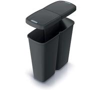 KEDEN Poubelle avec 2 couvercles indépendants 50L Compacta Q duo 54X24X56 cm