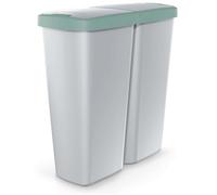 KEDEN Poubelle avec 2 couvercles indépendants 50L Compacta Q duo 54x24x56 cm