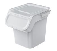 Keden Kaddi Q Poubelle de 20 l avec filtre à charbon actif, récipient de tri sélectif avec couvercle, panier de tri des déchets en plastique, gris cendré
