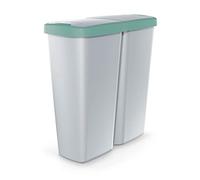 KEDEN Poubelle avec 2 couvercles indépendants 50L Compacta Q duo 54x24x56 cm