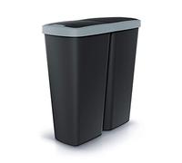 KEDEN Poubelle avec 2 couvercles indépendants de 50 l