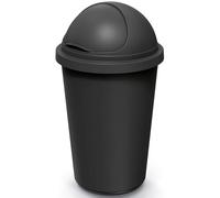 Keden® Poubelle cuisine 50L couvercle basculant plastique recyclé 100% corbeille papier bureau support fixation sac-poubelle déchets bio noir