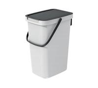 Keden Systema Q Poubelle de tri des déchets avec couvercle et anse (12 l, gris cendré)